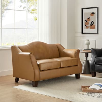 Franco Traditional 60" Wide Genuine Leather Sofa by HULALA HOME
