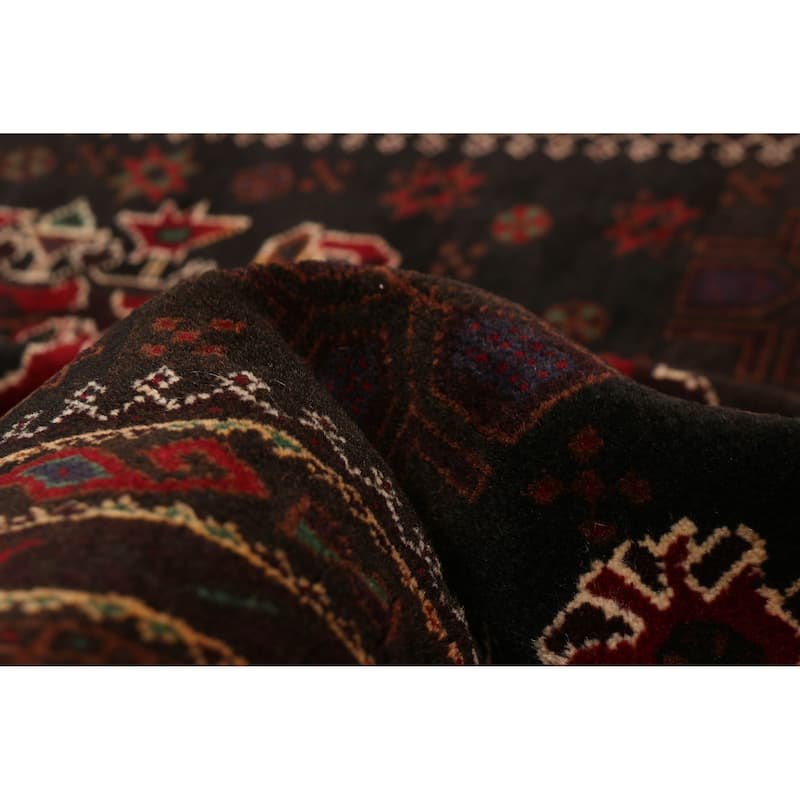 Teimani Black Rug 3'8" x 6'1" - 3'8 x 6'1