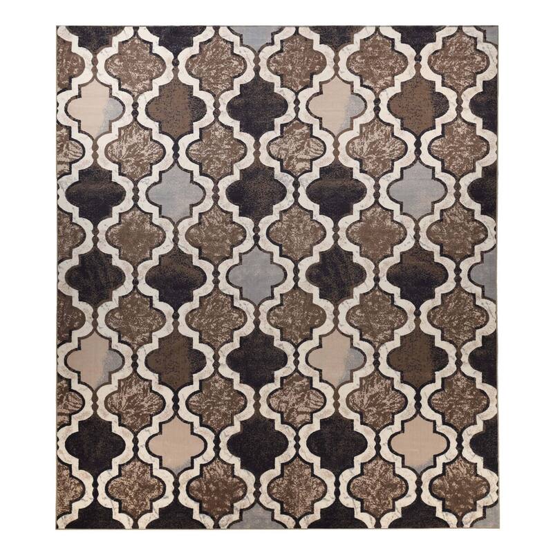 Superior Viking Contemporary Geometric Trellis Indoor Runner or Area Rug