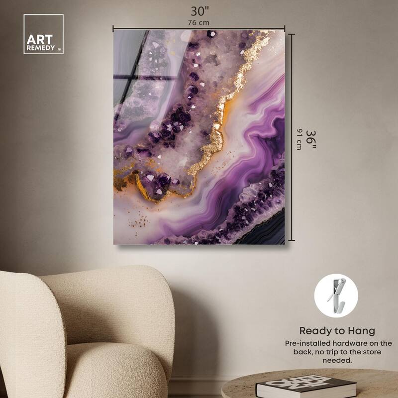 Amethystine Dream I Acrylic by Art Remedy, Ready to Hang