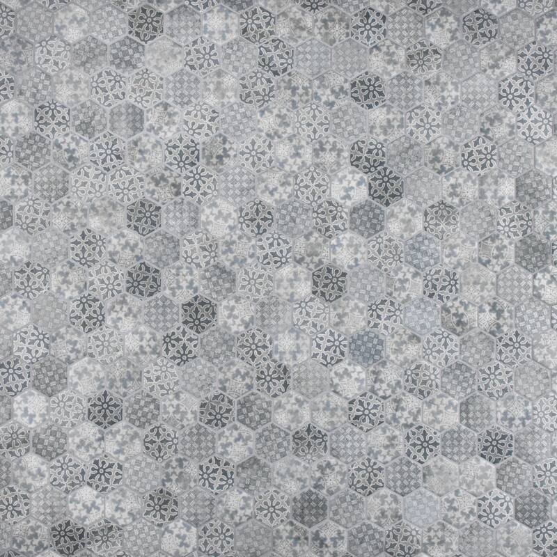 Merola Tile Medley 2" Hex Slate Blue 11-1/8" x 12-5/8" Porcelain Floor and Wall Tile