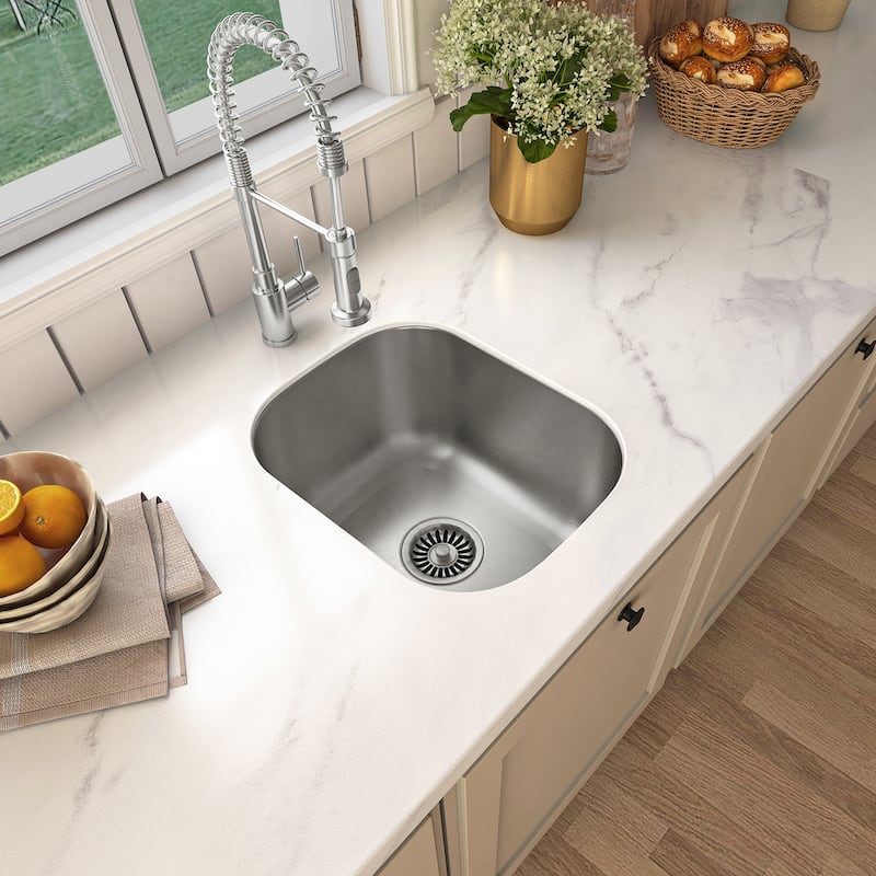 Sinber Undermount Single Bowl 304 Stainless Steel Kitchen Sink