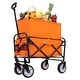 preview thumbnail 13 of 104, Extention Collapsible Foldable Wagon Cart - N/A Orange