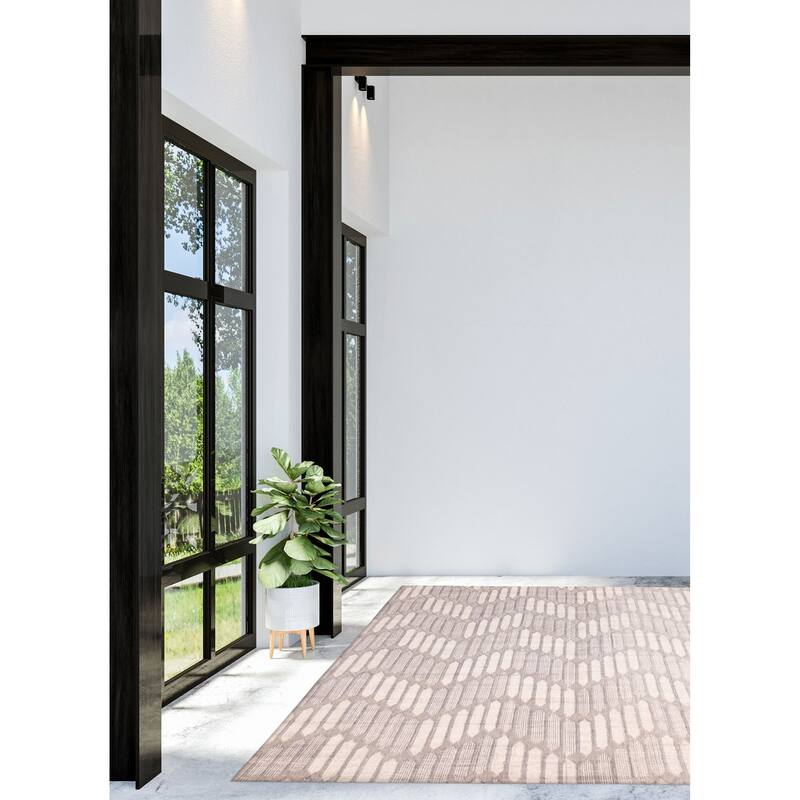 ECARPETGALLERY Hand Loomed Elysian Grey Silk Rug - 7'11 x 9'10