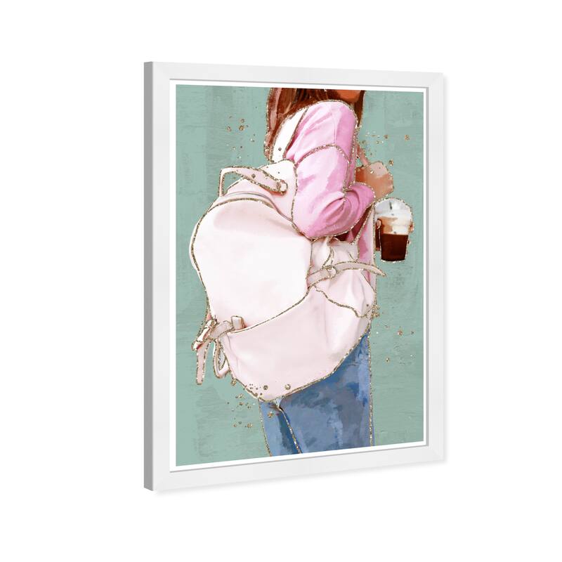 Wynwood Studio Prints Fashion and Glam Ready For Class Pink and Glam Wall Art Canvas Print