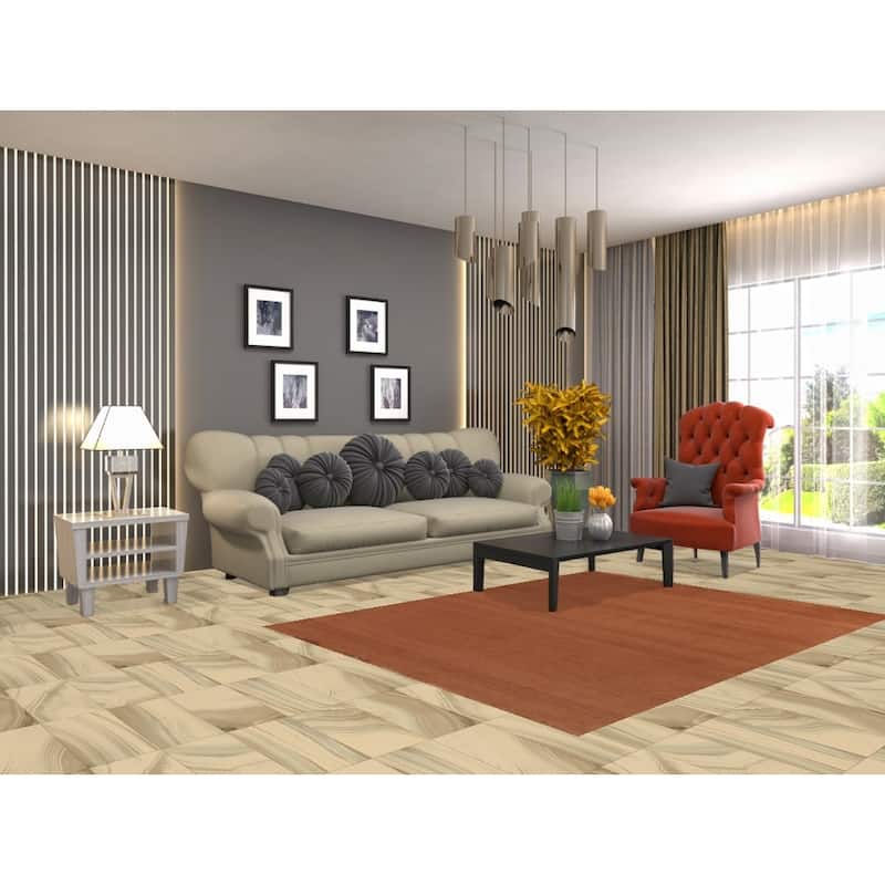 Gabbeh Modern Area Rug Handmade Oriental Orange Tribal Wool Carpet - 4'11" x 6'6"