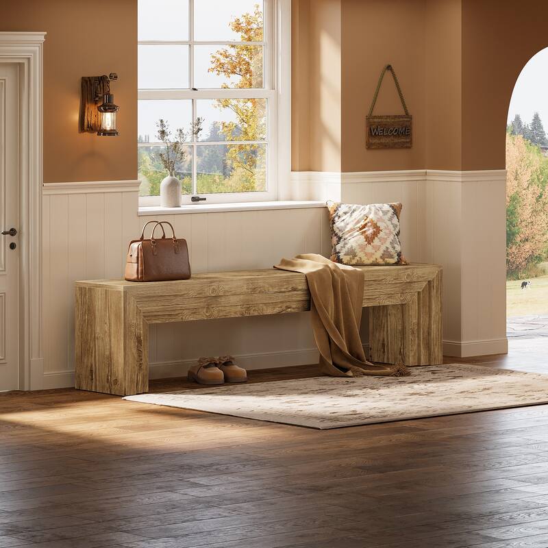 71" Extra Long Entryway Bench, Shoe Bench Seating for Hallway, End of Bed, Living Room, Sofa Back, Dining Room