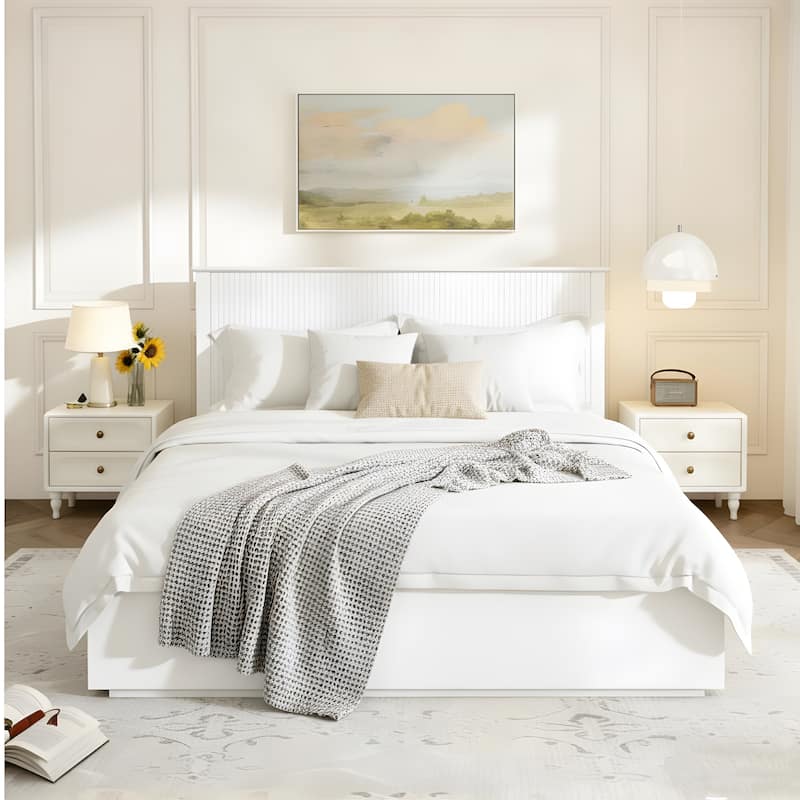 Christopher Knight Home - Brookhaven Modern Wooden Panel Bed with Vertical Slat Headboard