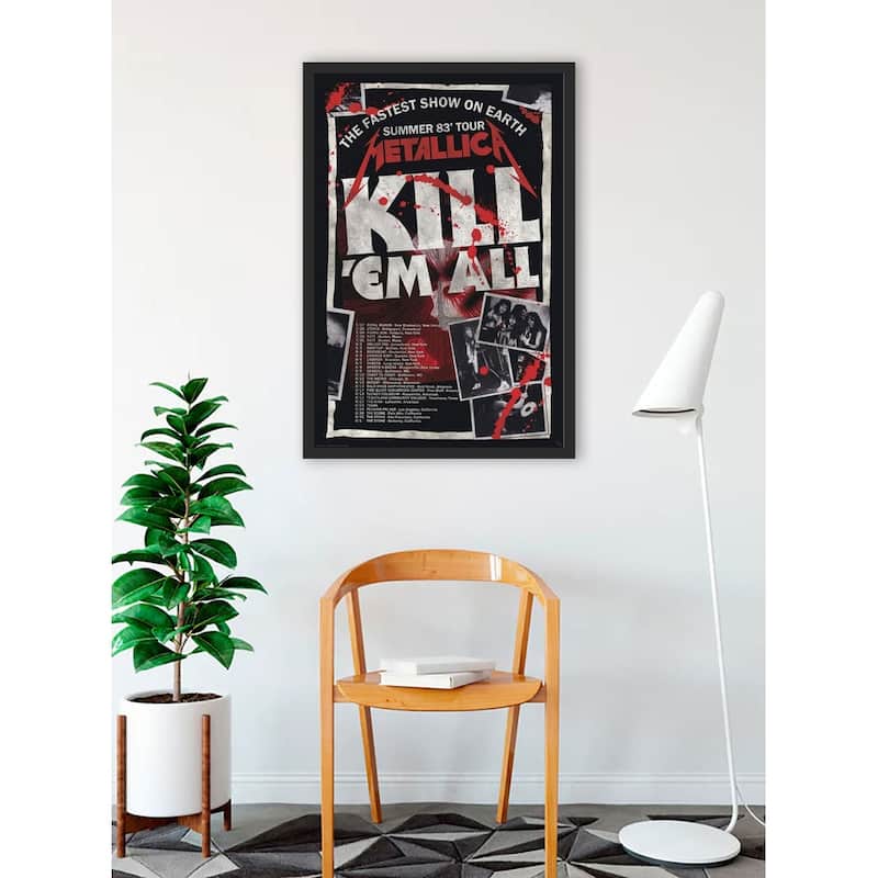 Metallica - Kill'em All 83 Tour Framed Art Poster - 24 x 36 Inch