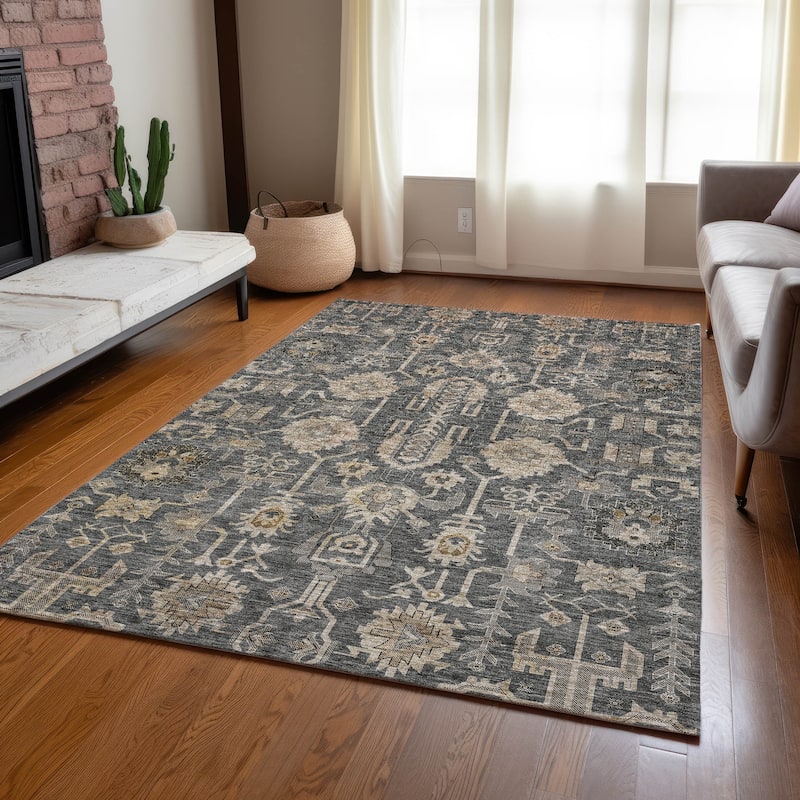 Machine Washable Indoor/ Outdoor Chantille Boho Rug