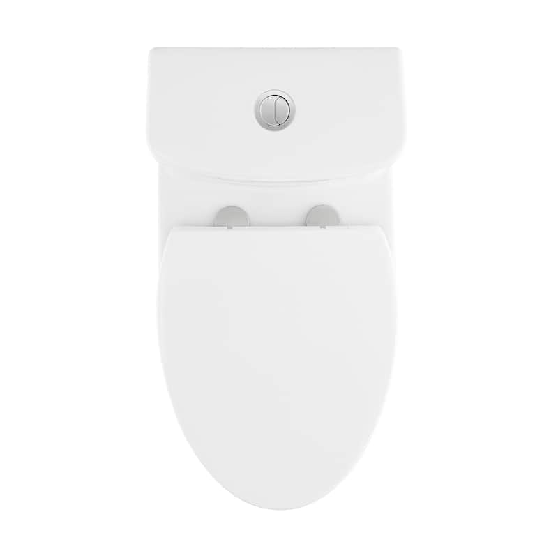 Fulton One-Piece Elongated Toilet Dual-Flush 1.1/1.6 Gpf - 27.95" x 15.15" 28.35"
