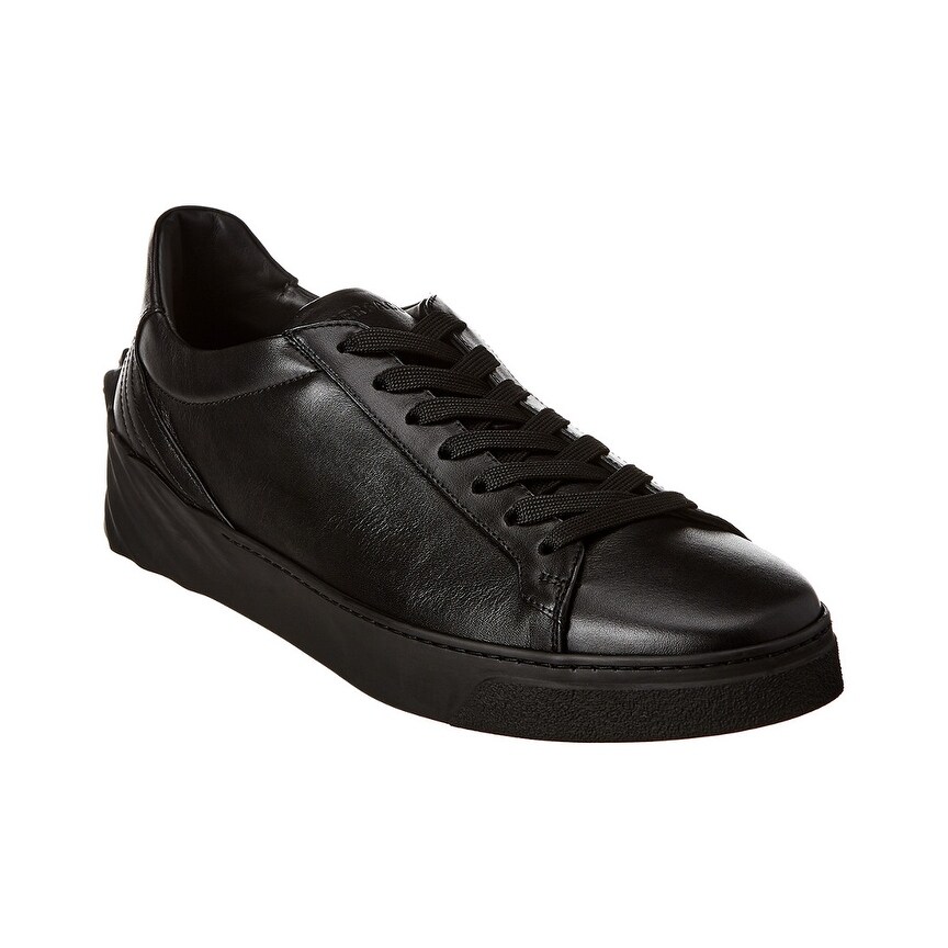 versace black leather sneakers