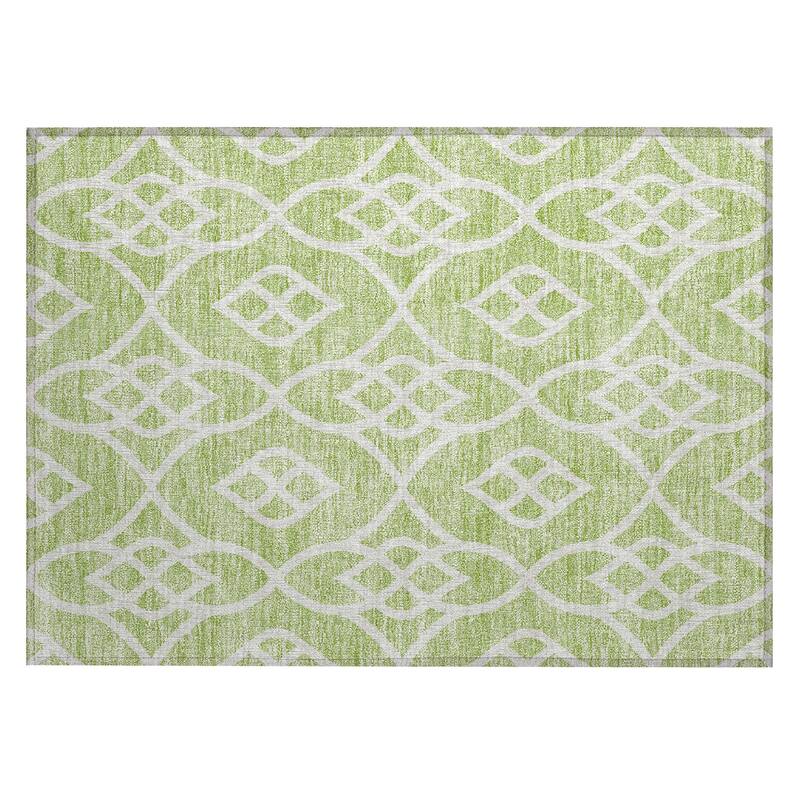 Machine Washable Indoor/ Outdoor Chantille Modern Trellis Rug