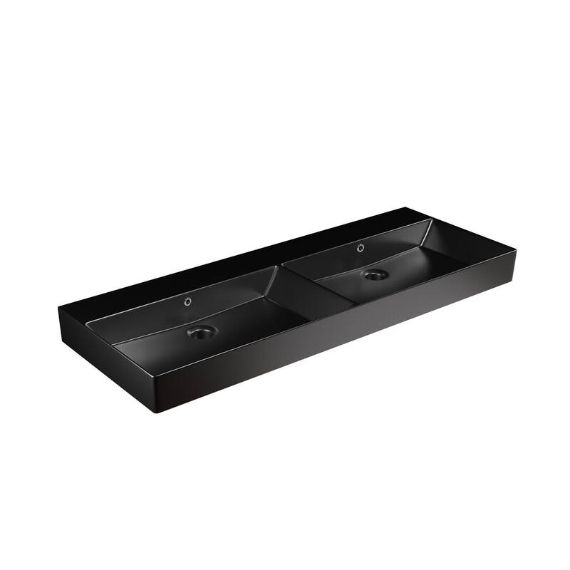 WS Bath Collections Energy 120.00 Energy 47-3/16" Rectangular Ceramic - Matte Black