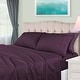 preview thumbnail 28 of 91, Superior Egyptian Cotton 650 Thread Count Deep Pocket Solid Sheet Set Full - Plum