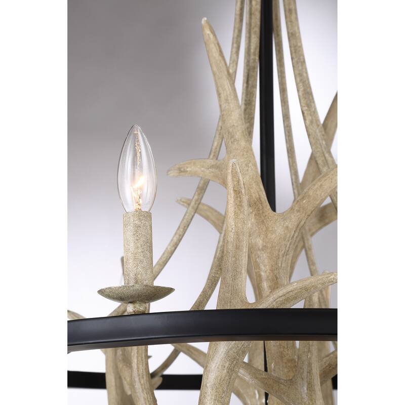 Carbon Loft Ranaut Earth Black 6-light Chandelier