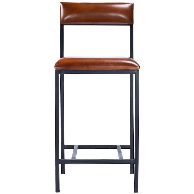 Lazarus Leather & Metal 27" Counter Stool