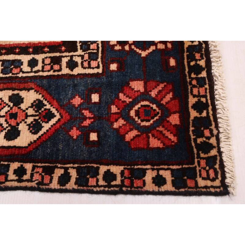 ECARPETGALLERY Hand-knotted Kayseri Vintage Dark Navy, Red Wool Rug - 4'9 x 6'8