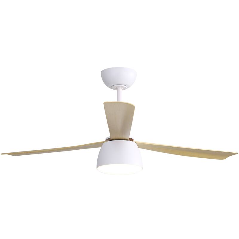 Sofucor 46 Inch Ceiling Fans with Light,Small Indoor/Outdoor,Remote Control,3 ABS Blades