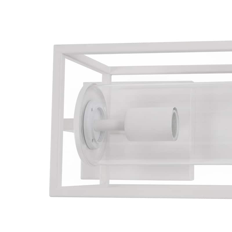 Metal 1-Light Clear Glass Outdoor Wall Sconce Light