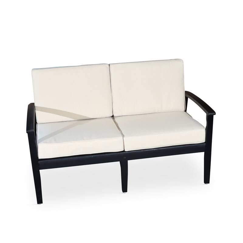 DTY Outdoor Living Longs Peak Eucalyptus Loveseat with Cushions