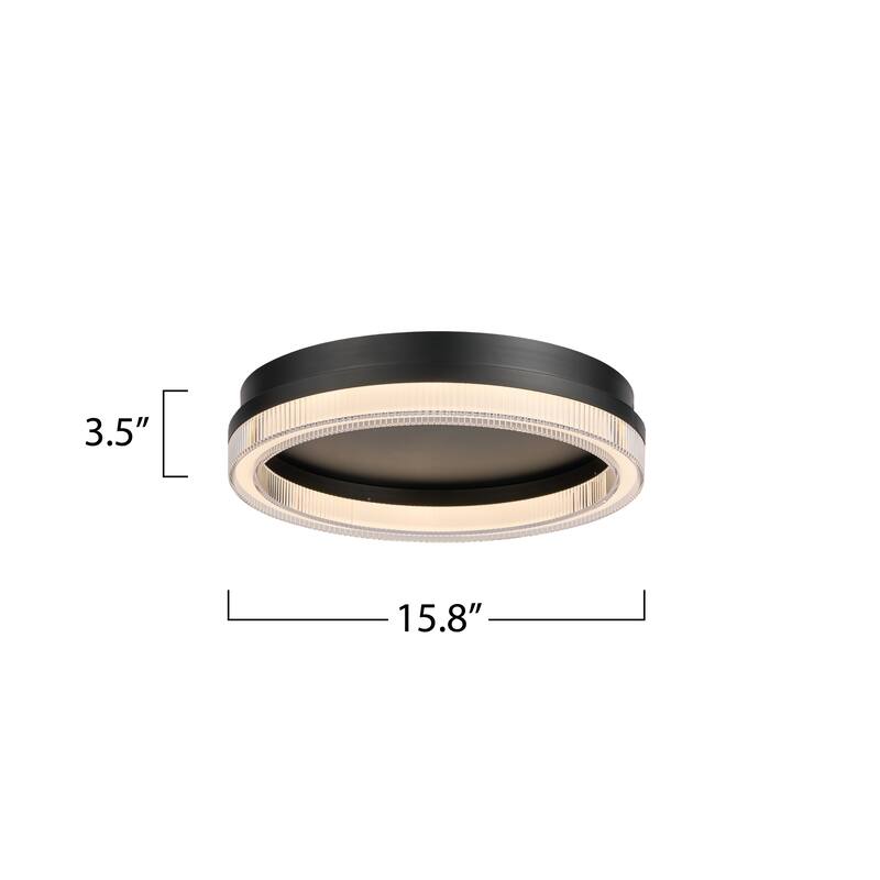 Artcraft Ari Integrated LED Flush Mount - Black Finish