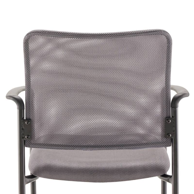 Comfort Mesh Stackable Steel Side Chair with Arms - 24"D x 23.5"W x 34.75"H