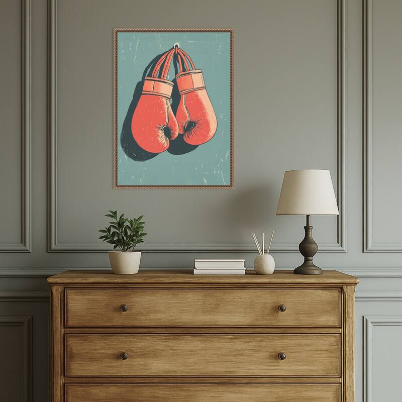 Boxing Gloves by Andreas Magnusson (18 x 24 in.), Framed Canvas Wall Art Print