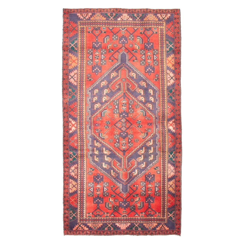 ECARPETGALLERY Hand-knotted Andelz Red Wool Rug - 4'1 x 7'10