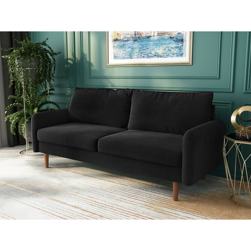 70''Velvet Square Arm Sofa