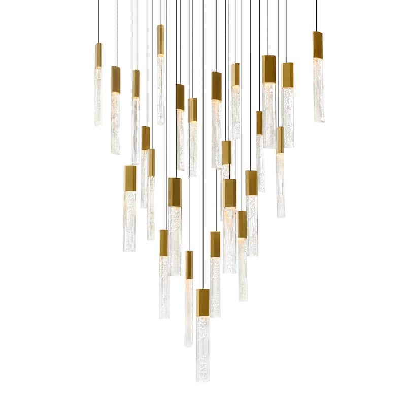 Greta Integrated LED Brass Chandelier