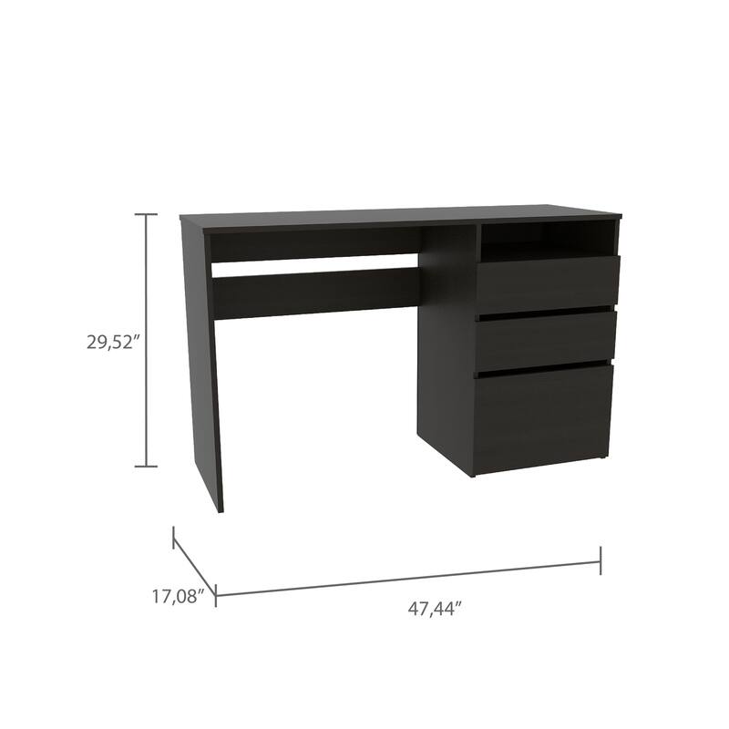 Dublin 3 Drawer Computer Desk with Shelf