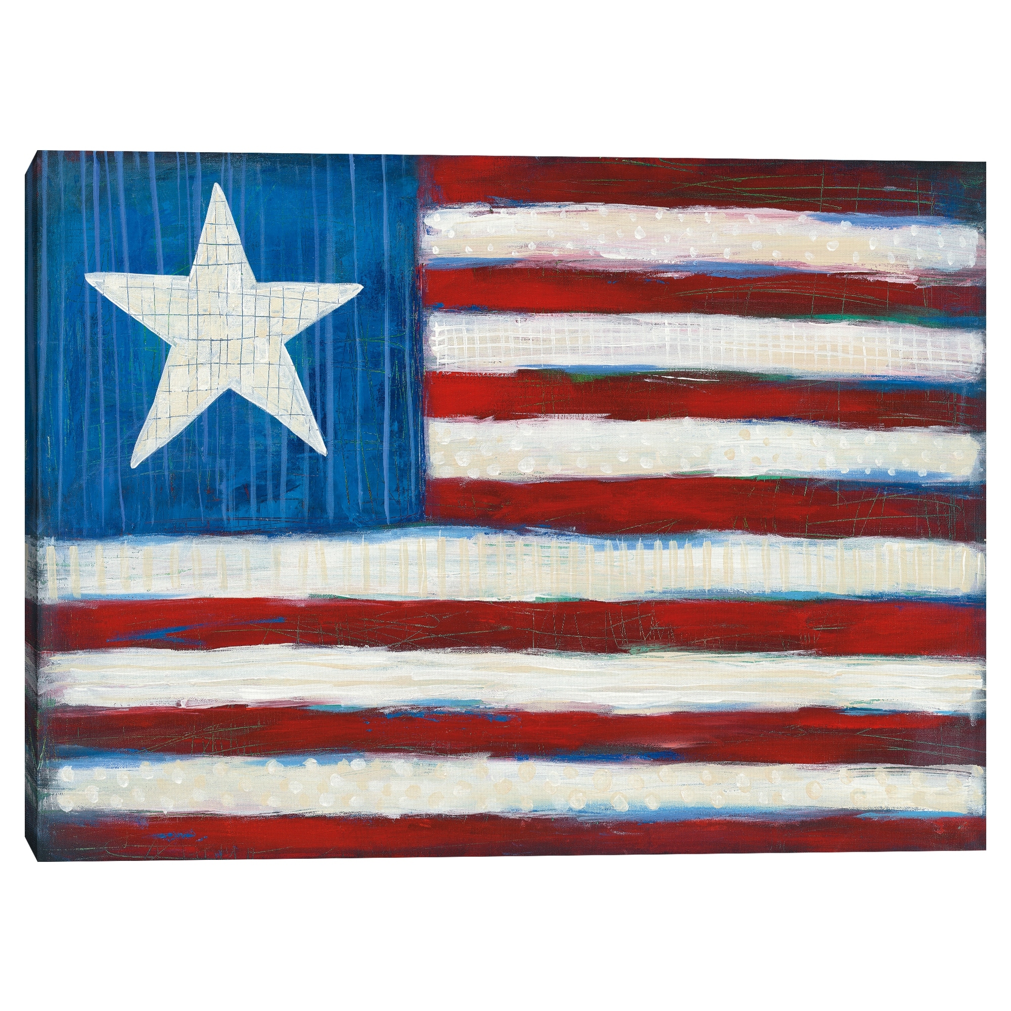 Modern Americana Flag Canvas Art Print