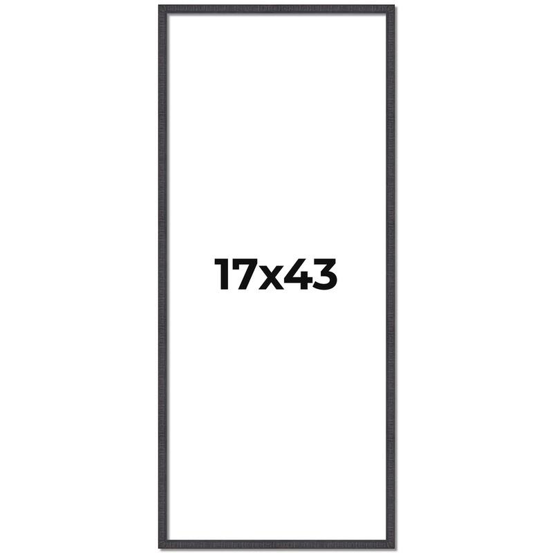 17x43 Frame Brown Solid Wood Picture Frame - Complete Modern Photo