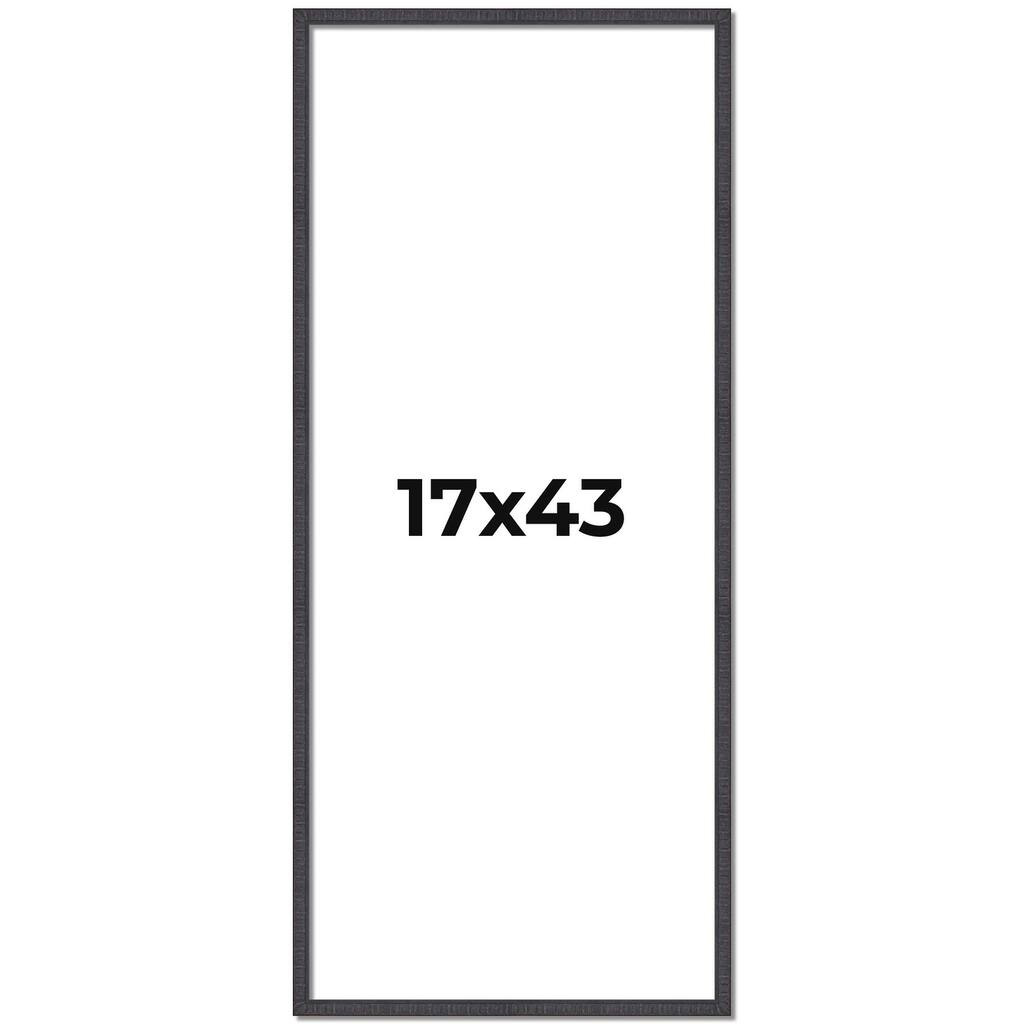 17x43 Frame Brown Solid Wood Picture Frame - Complete Modern Photo