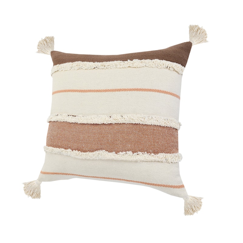 Sevita Sacral Earth Quarry Striped Throw Pillow