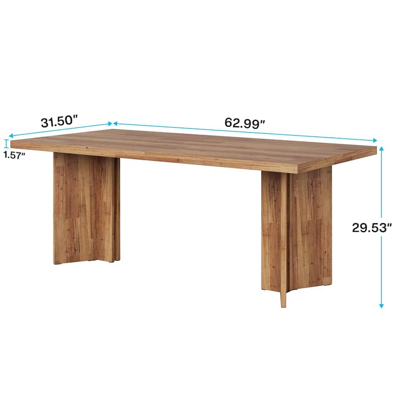 63 Inches Wood Large Executive Office Desk