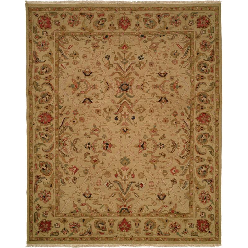 Traditional Multi-Colored Flatweave Wool Area Rug - 6' x 9' - Multi-Colored