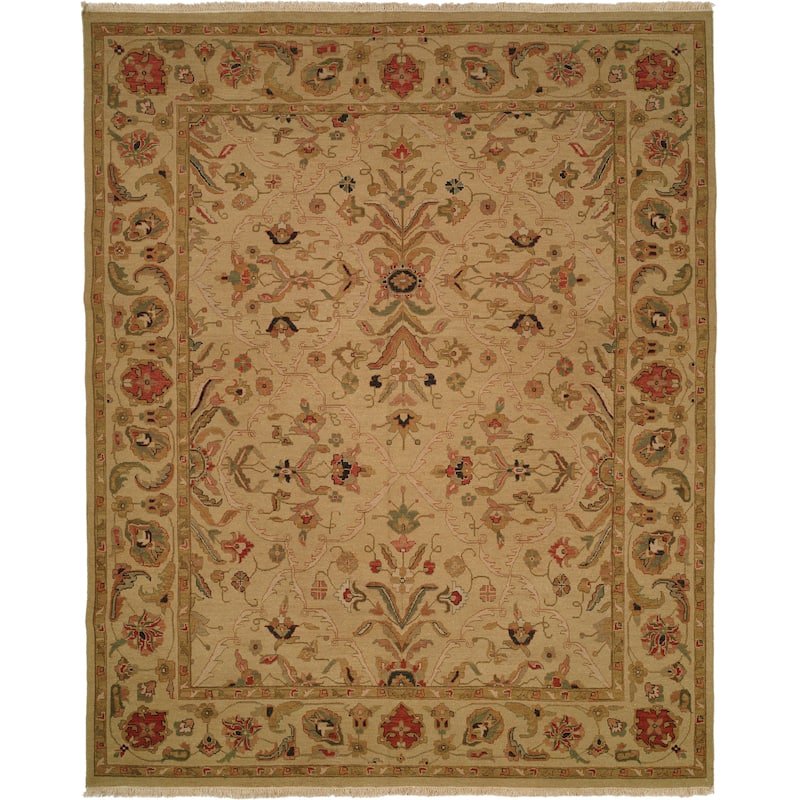 Traditional White Flatweave Wool Area Rug - 12' x 18' - White