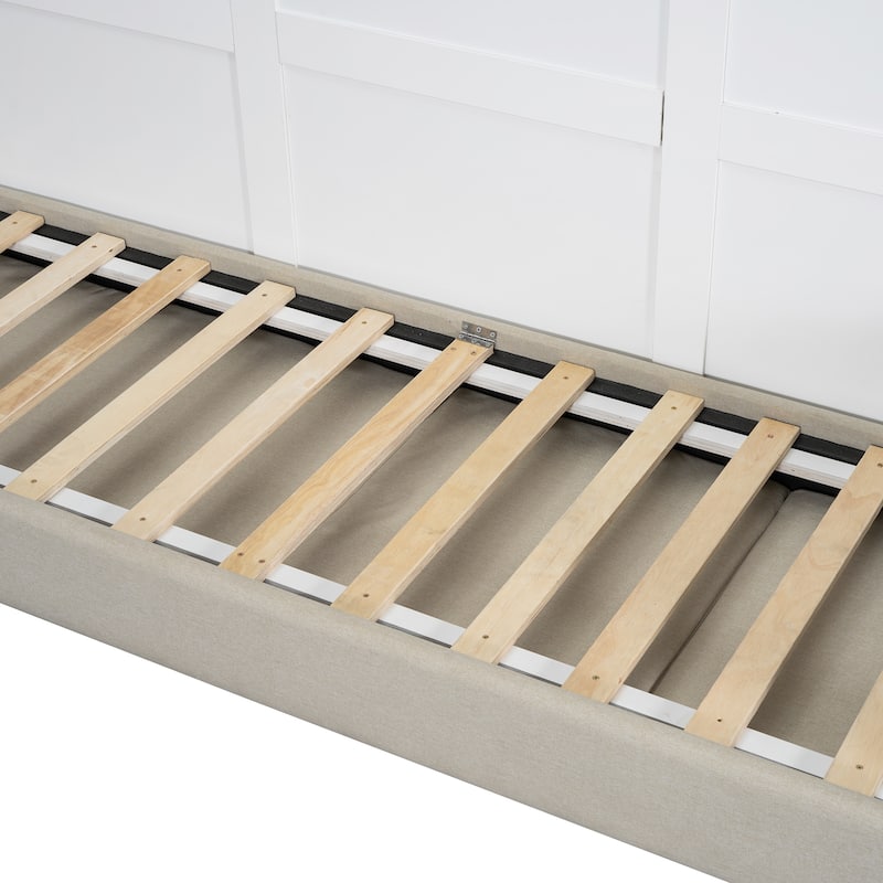 Queen Murphy Bed with Integrated Sofa - Space-Efficient Wall Bed with Easy Fold Mechanism