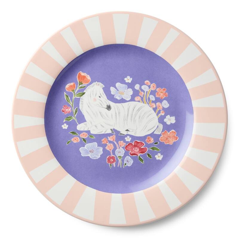 Certified International Menagerie 11" Dinner Plates, Set of 4 Assorted Designs - 11.00"L x 11.00"W x 1.00"H
