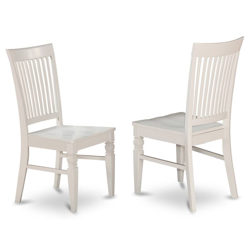 HomeStock 7-Piece Linen White Finish Solid Wood Top Dining Table with 6 Chairs with Lattice Back