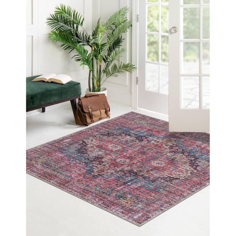 Traditional Shara Collection Area Rug - 7'10" Square - Multi