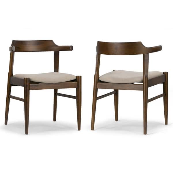Set Of 2 Atlas Retro Modern Dark Brown Wood Chair With Curved Back Overstock 31708628