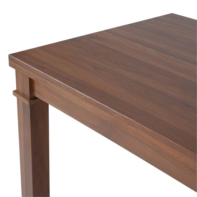 6-Piece Wood Dining Table Set, Modern Kitchen Table Set with 4 Upholstered Chairs and Bench for Living Room