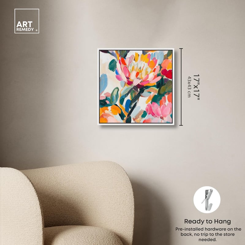 Lively Flora I Canvas by Art Remedy