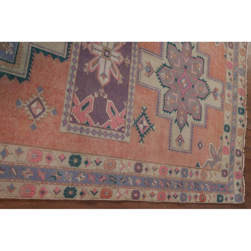 Hand Knotted Oriental 100% Wool Carpet Traditional Tribal Coral Ardebil Area Rug - 11' 1'' X 4' 7''