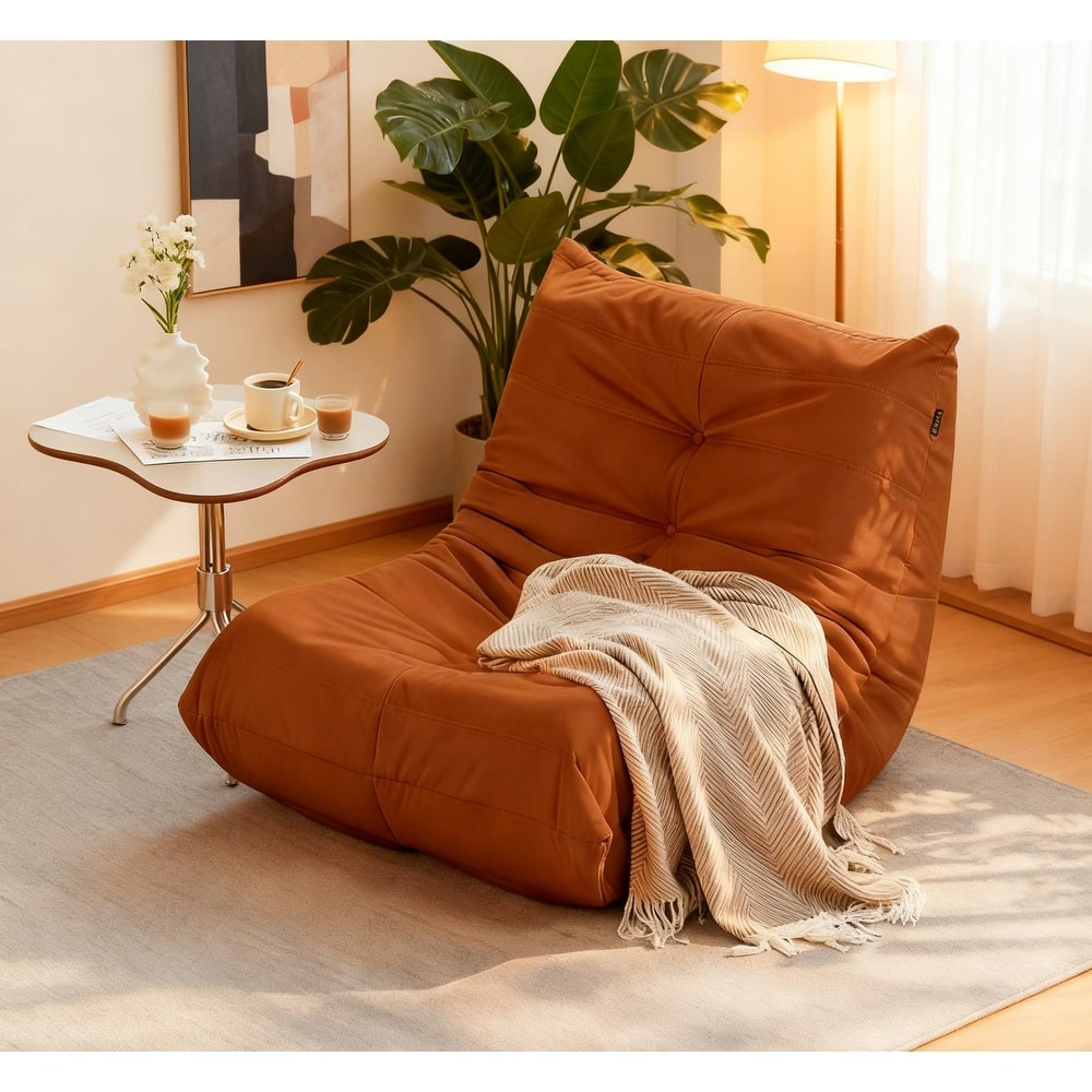 Button-Tufted Accent Chair Bean Bag Chair / Living Room Lazy Sofa Lounge Chair Reading Chair