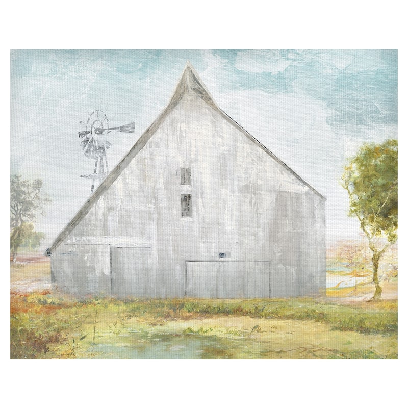Big Gray Barn by Willowbrook Fine Art Canvas Art Print