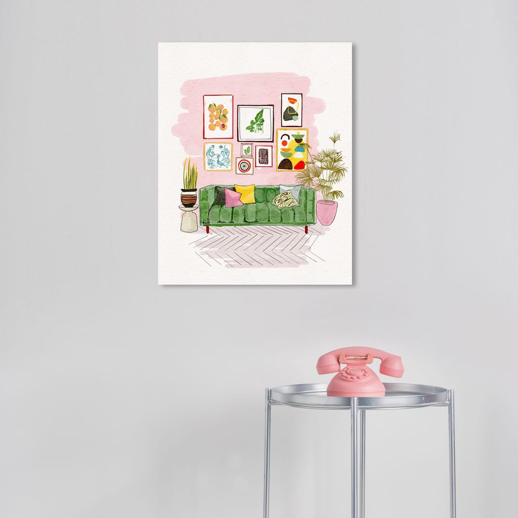 Wynwood Studio Fashion and Glam Home Decor Corner Pink and Light Pink Modern & Contemporary Wall Art Canvas Print